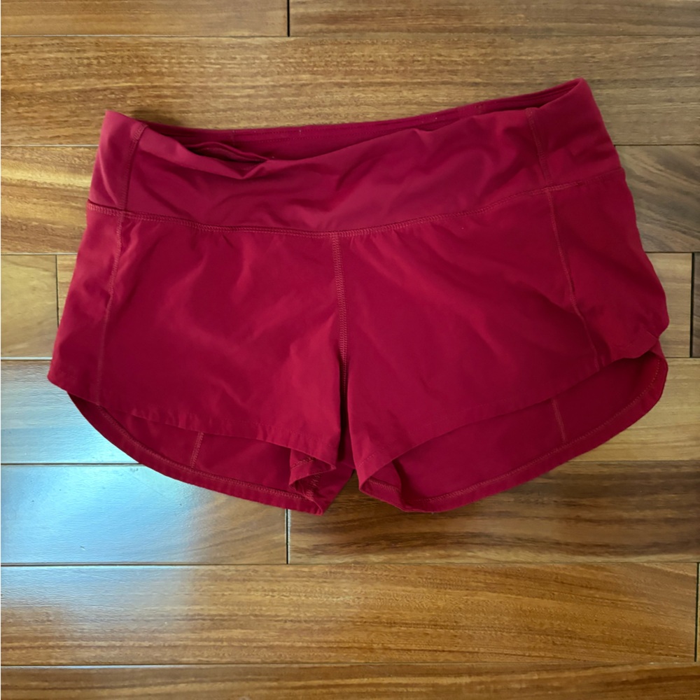 Lululemon Athletica Red Athletic Shorts